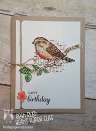 Birds And Blooms 2019 Photo Contest Winners Hi Everyone Today I Want To Share A Pretty Card Made With The New Best Birds Stamp Set And Birds And Blooms Thinlits Di Bird Stamp Bird Cards Watercolor Cards