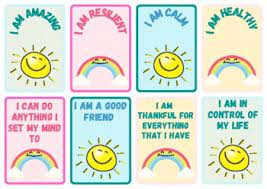 All of these positive affirmations for kids can be said by them or to them. Affirmation Cards For Kids I Am Positive Affirmations Cards Kids Affirmation