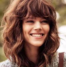20.medium natural curly haircut with blunt bangs: 45 Inspiring Hairstyles For Curly Hair All Length Madness My New Hairstyles