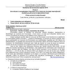 Carte pregatitoare pentru elevi care vor sustine competentele lingvistice la limba engleza. Subiecte Bac 2016 Subiecte La Proba De CompetenÅ£e Lingvistice Limba FrancezÄƒ Observatornews Ro