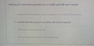 Credit card payments can be confusing at first. Making The Minimum Payment On A Credit Card Bill Each Chegg Com