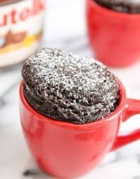 Recette Facile De Gateau Au Nutella Dans Une Tasse Mug Recipes Nutella Mug Cake Nutella Recipes