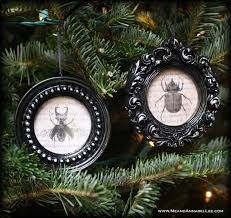 « memento mori christmas decoration. Black Gothic Christmas Ornaments Framed Insects Me And Annabel Lee