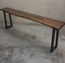 Live Edge Bar Table Tops Black Walnut With Industrial Metal Etsy Metal Table Legs Metal Table Bar Table And Stools