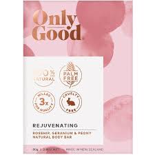 What are you in the mood for? Only Good Body Bar Soap Rejuvenating Rosehip Geranium And Peony 80g The Warehouse