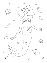 We have collected 38+ simple mermaid coloring page images of various designs for you to color. Free Printable Mermaid Coloring Pages Parents