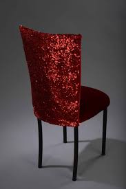 Red Sequin Taffeta Chameleon Chair Cover Nuage Designs