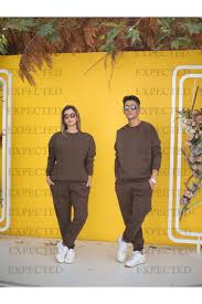 EXPECTED Dear Couple Combination Oversize Ribbed Tracksuit Set-2 Sets -  Trendyol