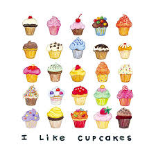 Cupcakes By Barbara Esposito Cupcake Painting Cupcake Printing Cupcake Art