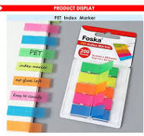 Foska Colors Pet Adhesive Sticky Note Index Marker for ...