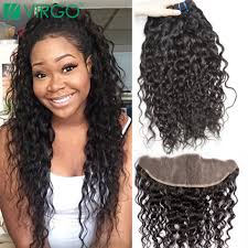 Wet n wavy human hair weave is a premium quality virgin human hair weave that can be dyed, straightened, curled, bleached, highlighted, and reinstalled. Lace Frontal Closure With Bundles With Baby Hair Wet Wavy Indian Virgin Hair With Frontal Closure Bundles 3 Bundles With Frontal Hair Label Closure Mouldclosure Hair Piece Aliexpress