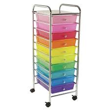 These art supply storage solutions are a good choice for keeping cards, photos, scrapbooks, and different papers. Darice 10 Drawer Rolling Storage Cart Rainbow Color Craft Supply Organizer For Home Office Art Or School Supplies Overstock 28304483