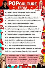 Trick questions are not just beneficial, but fun too! Pop Culture Trivia Questions Answers Meebily