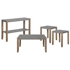 Help your side tables & end tables fit right in. Newport 4 Pc Set With 36 Coffee Table 2 21 End Tables And 40 Console Table Walmart Com Walmart Com