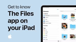 Get To Know The Files App On Your Ipad Apple Support Youtube