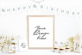 Party Decoration Mockup Bundle Birthday Mockup Bunting 979 315924 Mockups Design Bundles Free Mockup Branding Mockup Psd Free Branding Mockups Psd