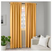Majgull Ikea Brown Rooms Room Darkening Yellow Curtains