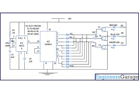 Here is presenting a circuit diagram of led chaser. Ic555 Based Multicolor Led Lamp Circuit Diagram