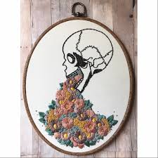Embroidery kits with pattern for beginners starter,youyoute full range of stamped cross stitch kit with embroidery hoop,embroidery clothes with birds and cherry,thread,scissor. Feeling Stitchy Stitchy Snippets Edgy Embroidery