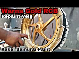 Misalnya, yang kita pakai untuk mendesain di corel atau photoshop. Repaint Velg Warna Gold Rcb Samurai Paint Kode 123 Youtube