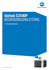 Recycled materials and recycled pc for main unit. Bizhub C3100p Bedienungsanleitung Manualzz