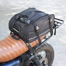 Riding tribe motorcycle tail bag multifunctional waterproof backpack pu leather. Expandable Tail Bag Bags Bike Bag Gear Bag