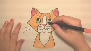 How To Draw A Cartoon Cat Face Step By Step Learn To Draw A Cute Orange Tabby Cat Face Icanhazdraw Cat Face Drawing Orange Tabby Cats Orange Tabby
