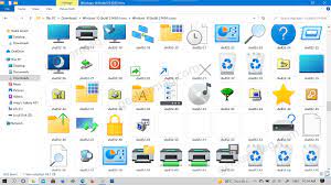 You can use the icon pack installer which does everything for you. Download New Windows 10 Icons For All Version Of Windows 7 8