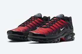 Nike Air Max Plus With Red To Black Gradient Uppers Runningshoes Running Run Sneakers Shoes Runningmotivatio In 2020 Air Max Plus Nike Air Max Plus Nike Air Max