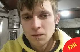 An unlucky lad is going viral after a prankster locked a padlock