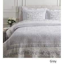 Maybe you would like to learn more about one of these? Tucker Embroidered Floral Cotton Linen Quilt Overstock 10630315 Twin