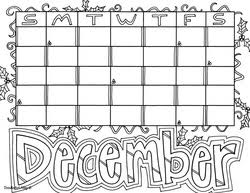 Easy and free to print calendar coloring pages for children. Calendar Coloring Pages Classroom Doodles