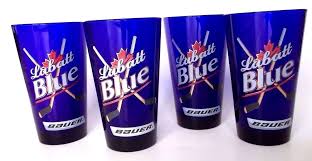 Black And Blue Beer Drink 4 Labatt Blue Glass Bauer Hockey Stick Beer Cobalt Gold Canada Maple Leaf 16 Oz Bauer Hockey Sticks Canada Maple Leaf Blue Glass