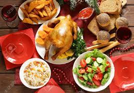 This swedish traditional christmas food, made of rice, is also called christmas porridge or santa's porridge. Traditional Food For Christmas Dinner Festive Table Setting And Decorations Stock Photo Picture And Royalty Free Image Image 63266624