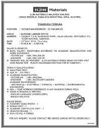 We have job vacancies from various government agencies or jawatan kosong kerajaan like lhdn, risda, mara, uitm, jpa, putrajaya, imigresen, telekom, kwsp these large businesses are not required to show compassio government jobs in sarawak , government jobs, government vacancies. Iljin Materials Kuching Click Oil Gas Vacancies Facebook