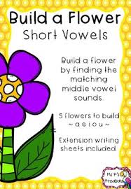 Flowers that start with vowels. Build A Flower Short Vowels By Ms K S Kreations Tpt