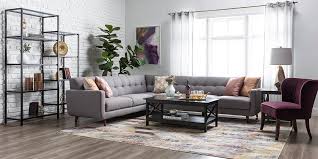 End tables are 17 x 21 x 25 coffee table 38 x 21 x 18. Rustic Modern Living Room With Allie Dark Grey 2 Piece Sectional With Left Arm Facing Sofa Living Spaces