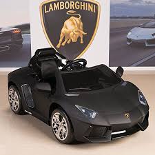 Amazon Com Lamborghini Aventador 12v Kids Ride On Battery Powered Wheels Car Rc Remote Black Toys Games Kids Ride On Power Wheel Cars Power Wheels