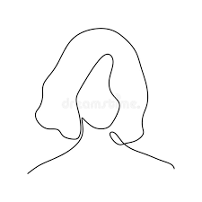 Continuous Line Drawing Of Cute Girl Face Minimalist Design On White Background Stock Vector Illustration Of Vector Icon 151813175