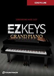 Color isolated piano keys in the colors of the rainbow. Ezkeys Grand Piano Toontrack