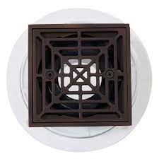 The shower drain features a brushed finish and stainless sturdy construction that ensures long life. Noble Pvc Shower Drain With Square Oil Rubbed Bronze Strainer Tools4flooring Com