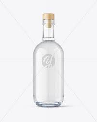 Clear Glass Vodka Bottle Mockup In Bottle Mockups On Yellow Images Object Mockups