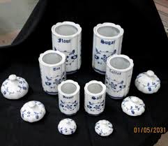 Shop for white kitchen canisters at bed bath & beyond. Sold Price Vintage Blue And White Kitchen Canisters June 6 0121 9 00 Am Pdt