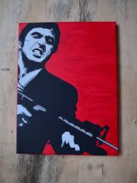 Black And White Scarface Sketch Tony Montana Scarface Pop Art Painting Pop Art Painting Painting Art Painting