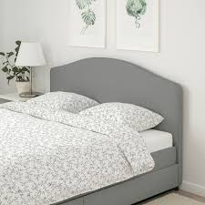 Getting a good nights sleep is a universal endeavor for these types of beds are a little smaller than regular beds. Hauga Upholstered Bed 2 Storage Boxes Vissle Grey Ikea In 2021 Upholstered Beds Upholstered Bed Frame Bed Frame