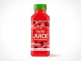 Download Fruit Juice Bottle Label Sealed Plastic Lid Psd Mockup Psd Mockups