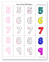When drawing your letters you can change the direction of the vanishing point, as well as the placement of it. How To Draw 3d Numbers Art Projects For Kids