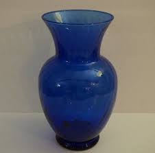 Cobalt Blue Swirl Vase Sapphire Blue Glass Vase Blown Glass Vintage Art Glass 11 Inch Tall Vase Deep Blue Swirl Soniacollectibles Glass Blue Carnival Glass Glass Blowing Blue Glass Vase