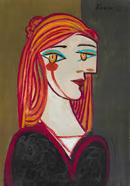 As the strong solid woman of picasso's painting suggests. Girl With Red Hair Portrait In The Style Of Pablo Picasso Castle Fine Art