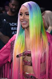 Cardi B Rainbow Wig Wig Hairstyles Hair Styles